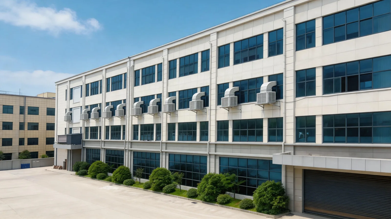 Qihang kids footwear factory building, four-storey production plant in China